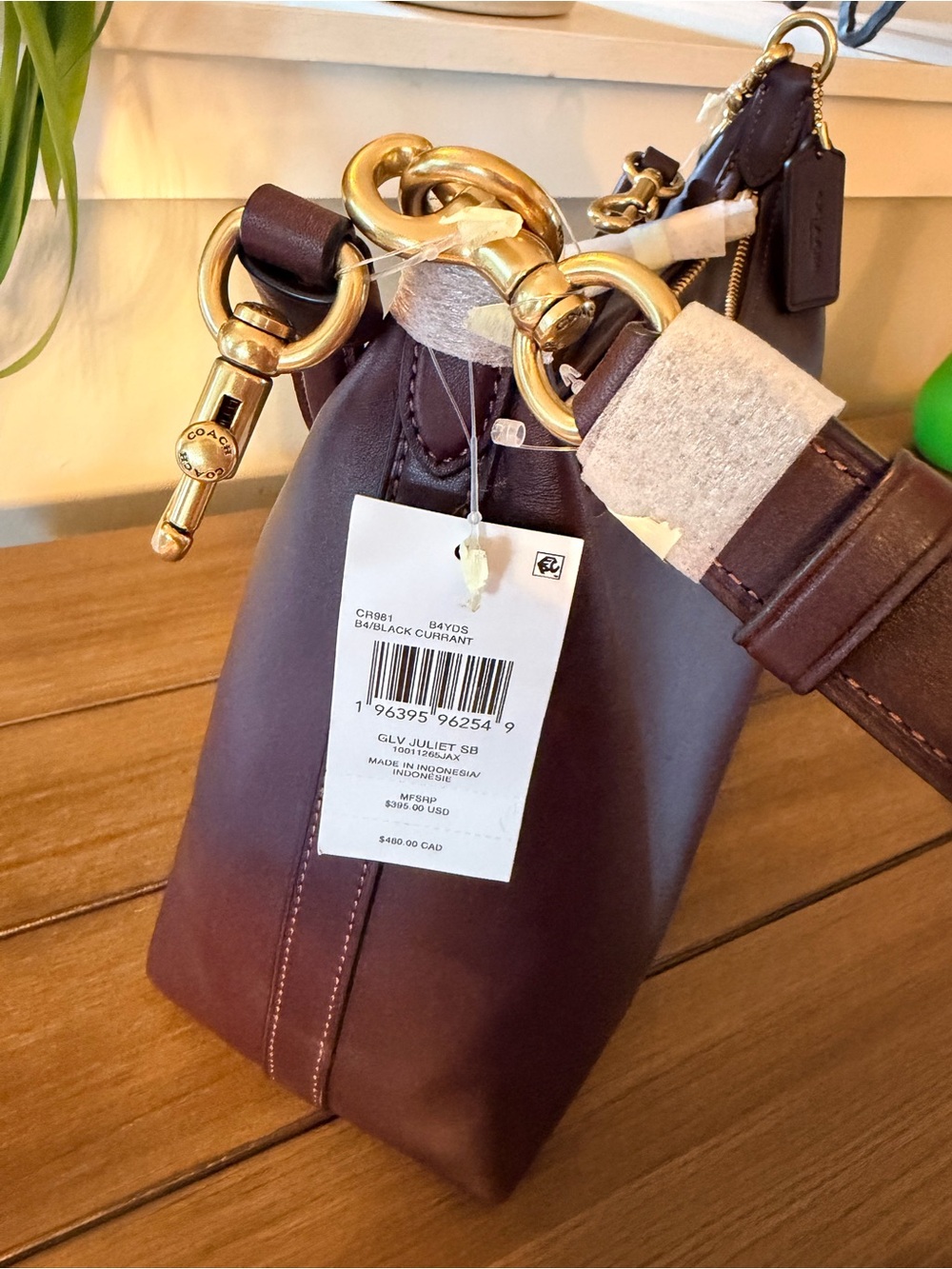 Coach Juliet Shoulder Bag - Black Currant - Picture 9 of 10